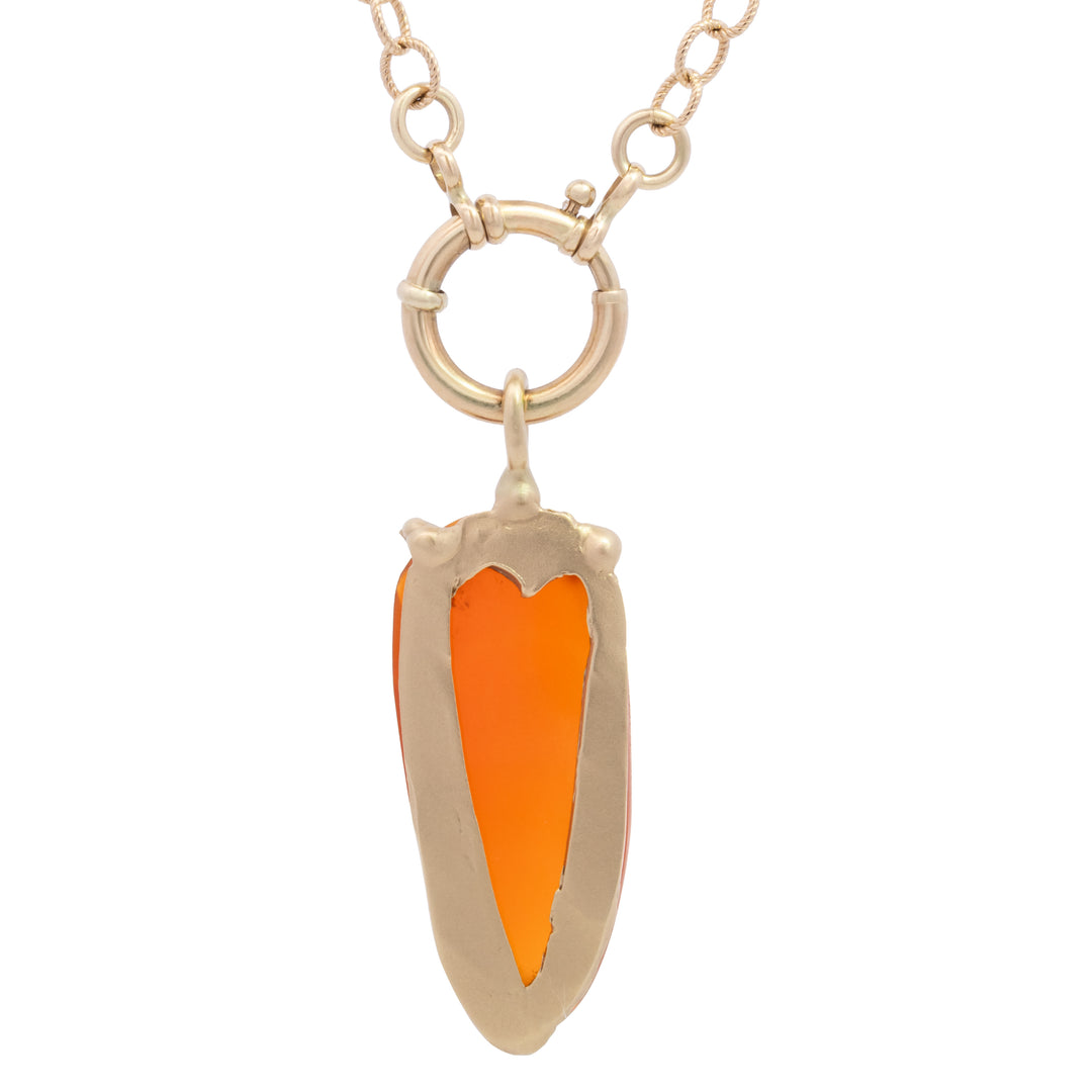 25.00 ct Carnelian Prong Set Charm