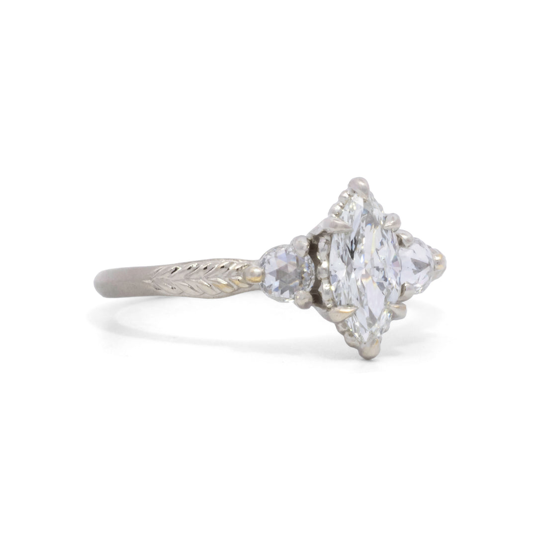 Evergreen Three Stone Ring