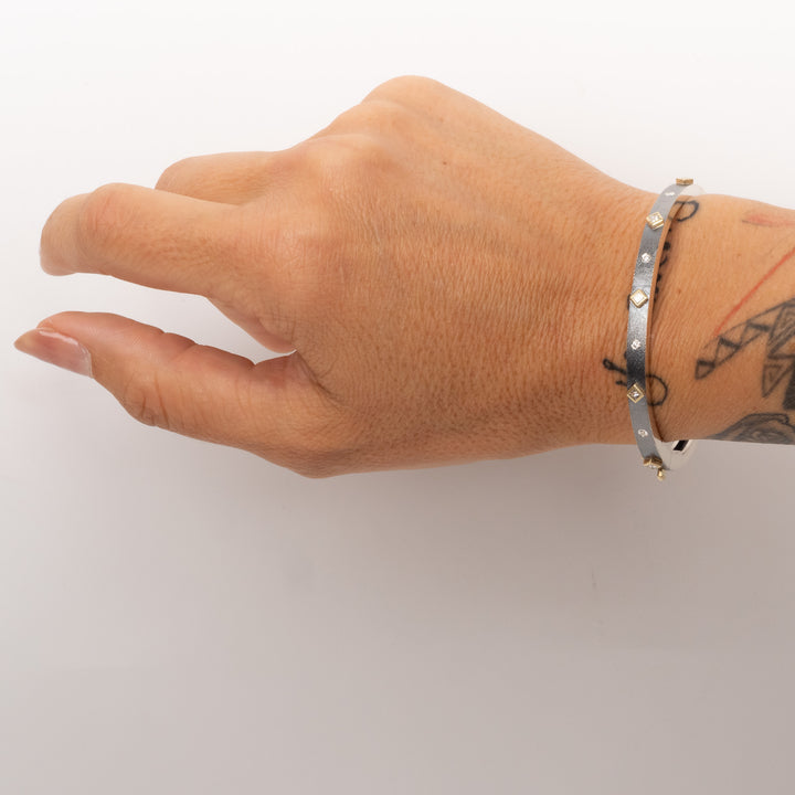 Junia 4 mm Five Princess Diamond Bracelet