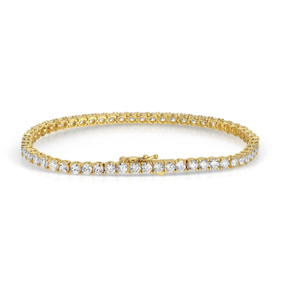 14K Yellow Gold 6.01tcw Lab Diamond Tennis Bracelet