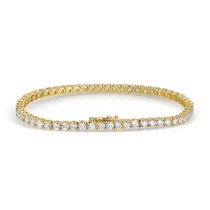 14K Yellow Gold 6.01tcw Lab Diamond Tennis Bracelet