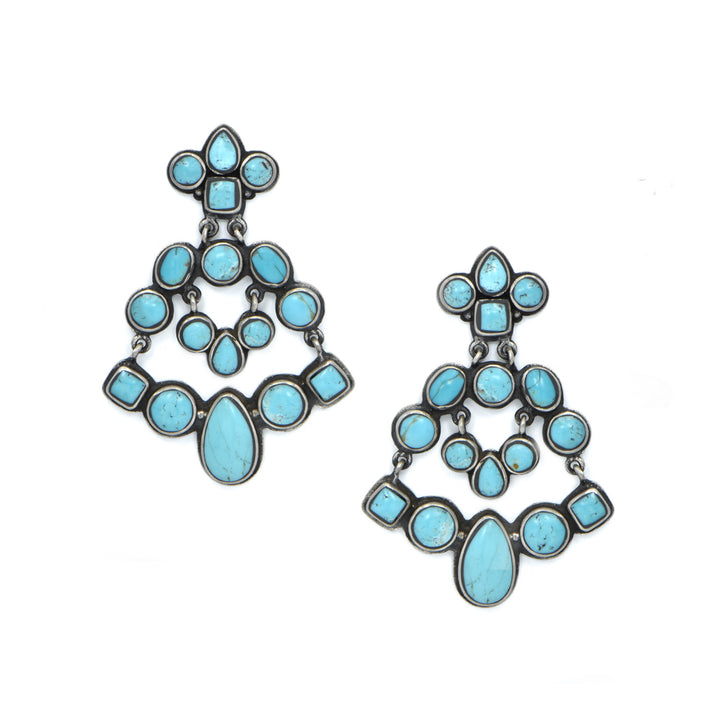 Turquoise Chandelier Drop Earrings