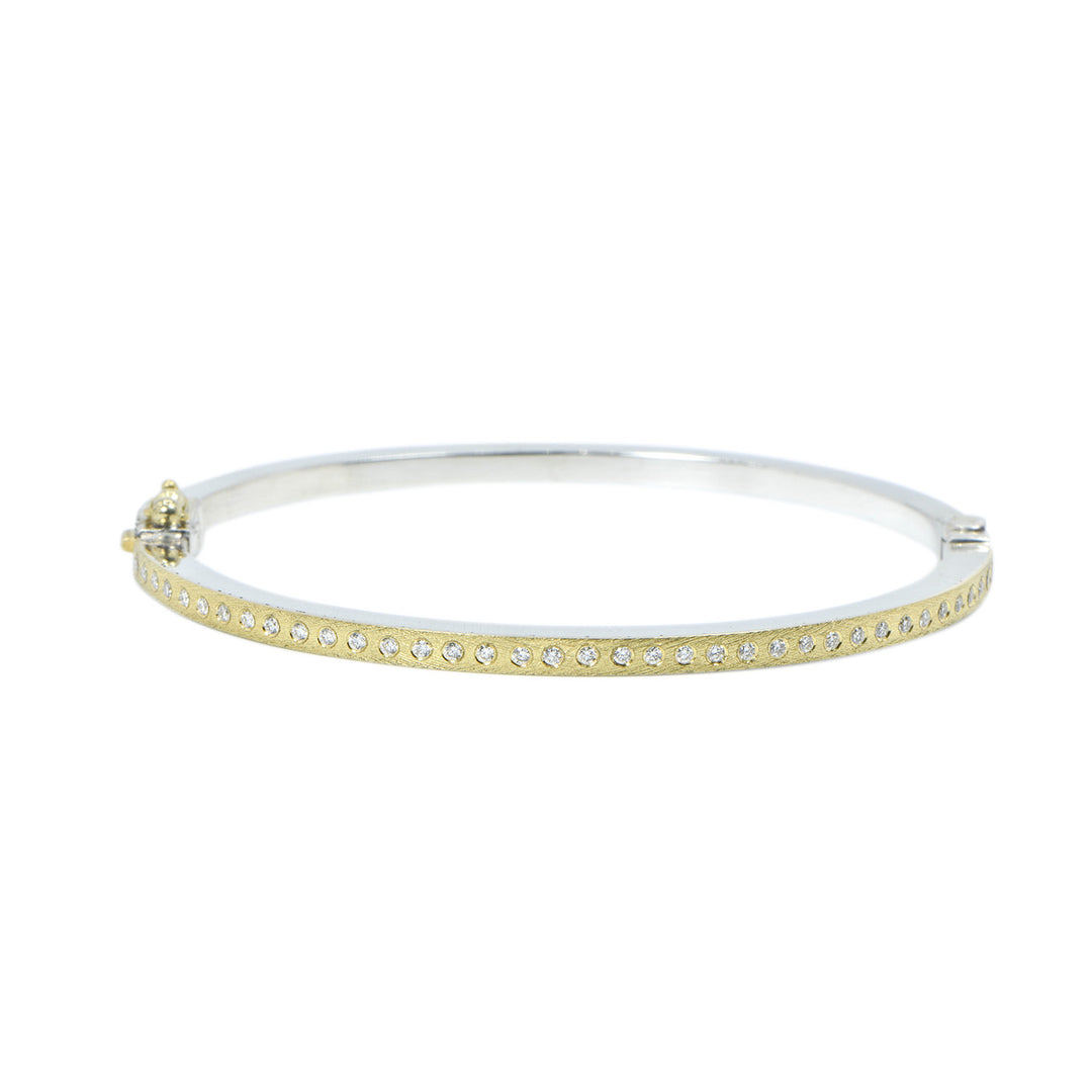 2.5mm Adam All Diamond Bangle Bracelet
