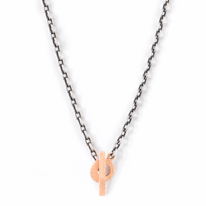 Lucia Small Rose Gold Toggle Chain Necklace