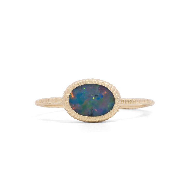 Small Oval Opal Ring