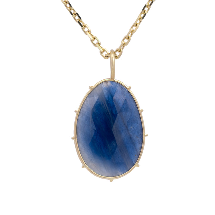 Faceted Blue Sapphire Pendant