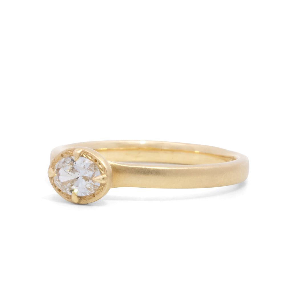 Stackable Oval Diamond Ring