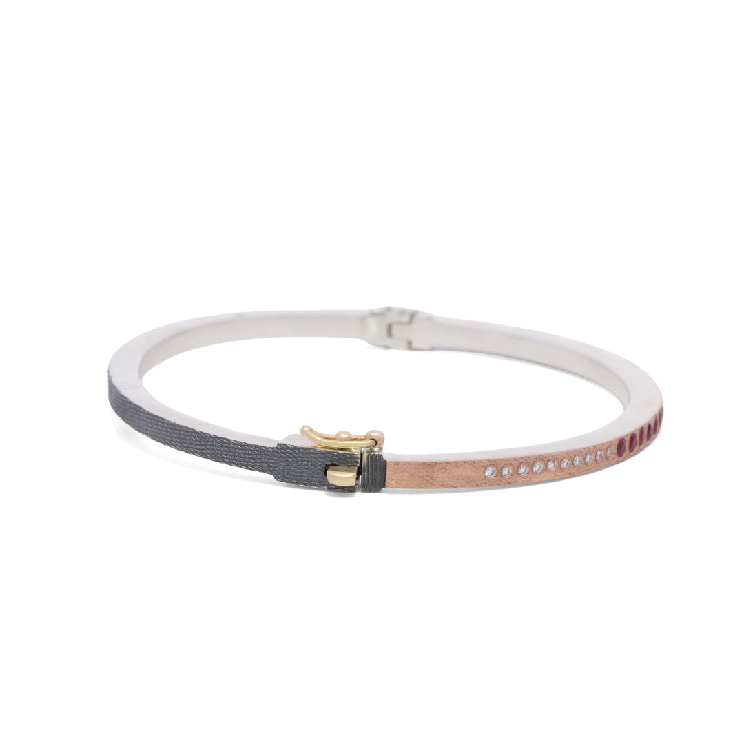 Trunk Show 2.5 mm Ruby & Diamond Rose Gold Bracelet