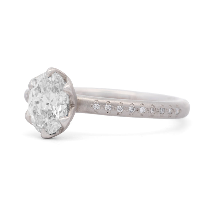 0.92 ct Oval Brilliant Cut Diamond Ring