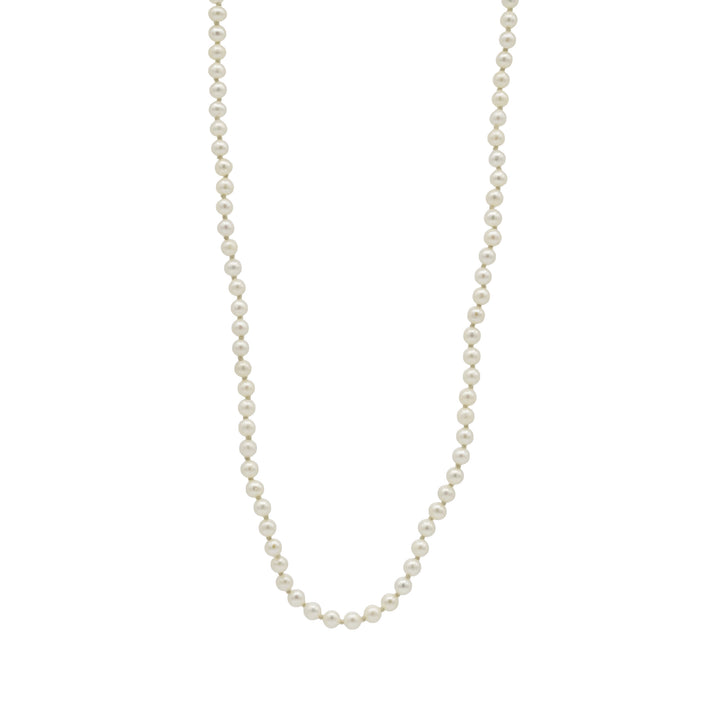 Hand Knotted Pearl Strand Necklace