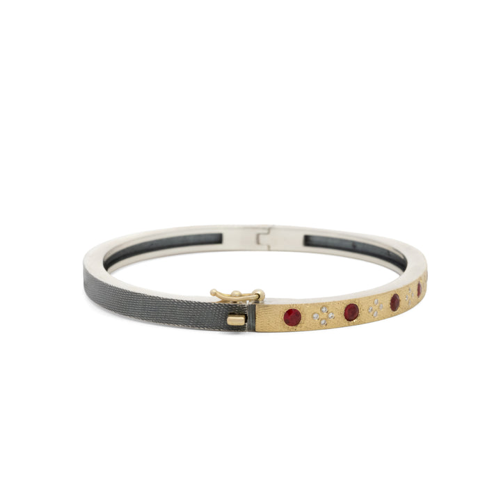 Trunk Show 4mm Daphnie Ruby and Diamond Bracelet