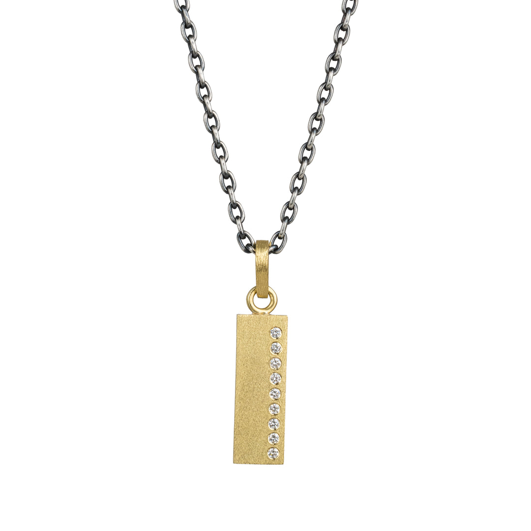 Adam Rectangular Diamond Pendant – Silverado Gallery